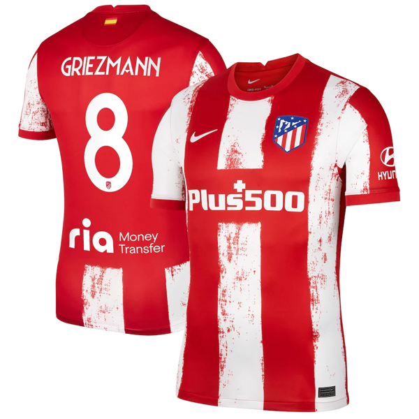 Camiseta Atletico Madrid Griezmann 8 Primera 2021-2022